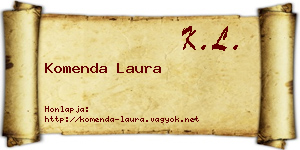 Komenda Laura névjegykártya
